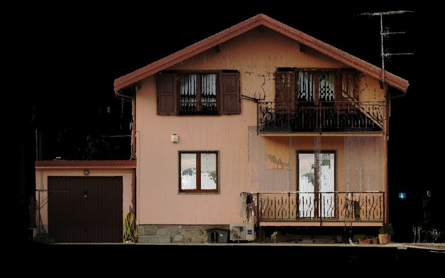Prospetto di una casa ricavato dal rilievo con il laser scanner